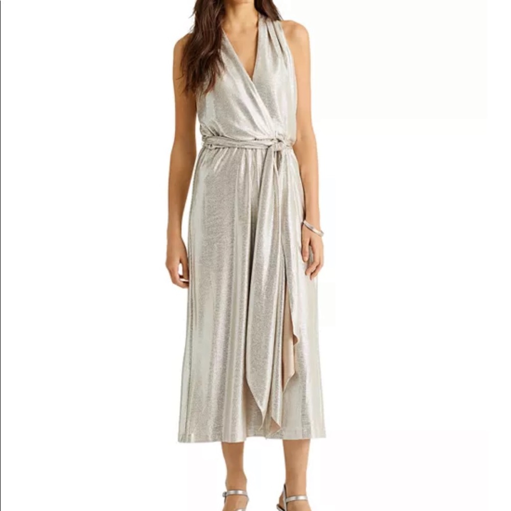 Lauren Ralph Lauren Metallic Halter Dress